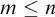 m less than or equals n