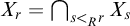 upper X Subscript r Baseline equals intersection Underscript s less than Subscript upper R Baseline r Endscripts upper X Subscript s
