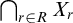 intersection Underscript r element of upper R Endscripts upper X Subscript r