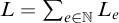 upper L equals sigma summation Underscript e element of double struck upper N Endscripts upper L Subscript e