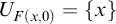 upper U Subscript upper F left parenthesis x comma 0 right parenthesis Baseline equals StartSet x EndSet