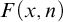 upper F left parenthesis x comma n right parenthesis