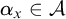 alpha Subscript x Baseline element of script upper A