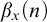 beta Subscript x Baseline left parenthesis n right parenthesis