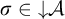 sigma element of down arrow script upper A