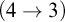 left parenthesis 4 right arrow 3 right parenthesis