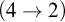 left parenthesis 4 right arrow 2 right parenthesis