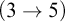 left parenthesis 3 right arrow 5 right parenthesis