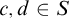 c comma d element of upper S