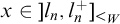 x element of right bracket l Subscript n Baseline comma l Subscript n Superscript plus Baseline right bracket Subscript less than Sub Subscript upper W Subscript Baseline