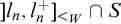 right bracket l Subscript n Baseline comma l Subscript n Superscript plus Baseline right bracket Subscript less than Sub Subscript upper W Subscript Baseline intersection upper S