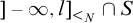 right bracket negative infinity comma l right bracket Subscript less than Sub Subscript upper N Subscript Baseline intersection upper S