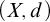 left parenthesis upper X comma d right parenthesis