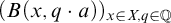 left parenthesis upper B left parenthesis x comma q dot a right parenthesis right parenthesis Subscript x element of upper X comma q element of double struck upper Q