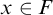x element of upper F