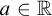 a element of double struck upper R