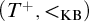left parenthesis upper T Superscript plus Baseline comma less than Subscript KB Baseline right parenthesis