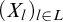 left parenthesis upper X Subscript l Baseline right parenthesis Subscript l element of upper L