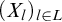 left parenthesis upper X Subscript l Baseline right parenthesis Subscript l element of upper L