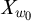 upper X Subscript w 0