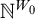 double struck upper N Superscript upper W 0