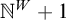 double struck upper N Superscript upper W Baseline plus 1