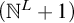 left parenthesis double struck upper N Superscript upper L Baseline plus 1 right parenthesis