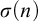 sigma left parenthesis n right parenthesis