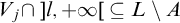 upper V Subscript j Baseline intersection right bracket l comma plus infinity left bracket subset of or equal to upper L minus upper A