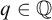 q element of double struck upper Q