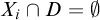upper X Subscript i Baseline intersection upper D equals normal empty set