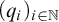 left parenthesis q Subscript i Baseline right parenthesis Subscript i element of double struck upper N