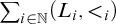 sigma summation Underscript i element of double struck upper N Endscripts left parenthesis upper L Subscript i Baseline comma less than Subscript i Baseline right parenthesis