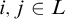 i comma j element of upper L
