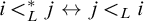 i less than Subscript upper L Superscript asterisk Baseline j left right arrow j less than Subscript upper L Baseline i