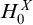 upper H 0 Superscript upper X