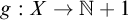 g colon upper X right arrow double struck upper N plus 1