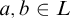 a comma b element of upper L