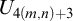 upper U Subscript 4 left parenthesis m comma n right parenthesis plus 3