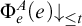 normal upper Phi Subscript e Superscript upper A Baseline left parenthesis e right parenthesis down arrow Subscript less than or equals t Baseline