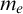 m Subscript e