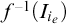 f Superscript negative 1 Baseline left parenthesis upper I Subscript i Sub Subscript e Subscript Baseline right parenthesis