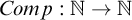 upper C o m p colon double struck upper N right arrow double struck upper N