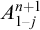 upper A Subscript 1 minus j Superscript n plus 1