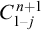 upper C Subscript 1 minus j Superscript n plus 1