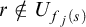 r not an element of upper U Subscript f Sub Subscript j Subscript left parenthesis s right parenthesis