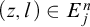 left parenthesis z comma l right parenthesis element of upper E Subscript j Superscript n