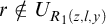 r not an element of upper U Subscript upper R 1 left parenthesis z comma l comma y right parenthesis