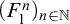 left parenthesis upper F 1 Superscript n Baseline right parenthesis Subscript n element of double struck upper N