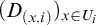 left parenthesis upper D Subscript left parenthesis x comma i right parenthesis Baseline right parenthesis Subscript x element of upper U Sub Subscript i